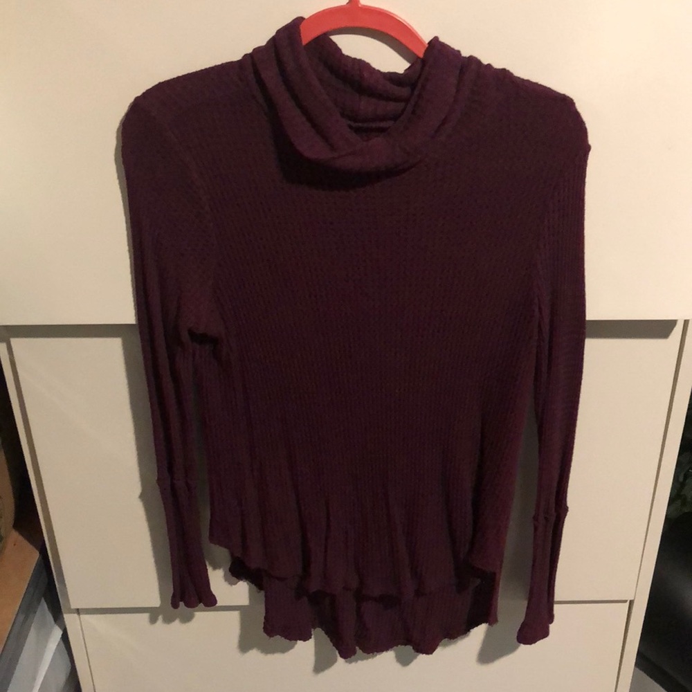 Burgundy turtle neck
